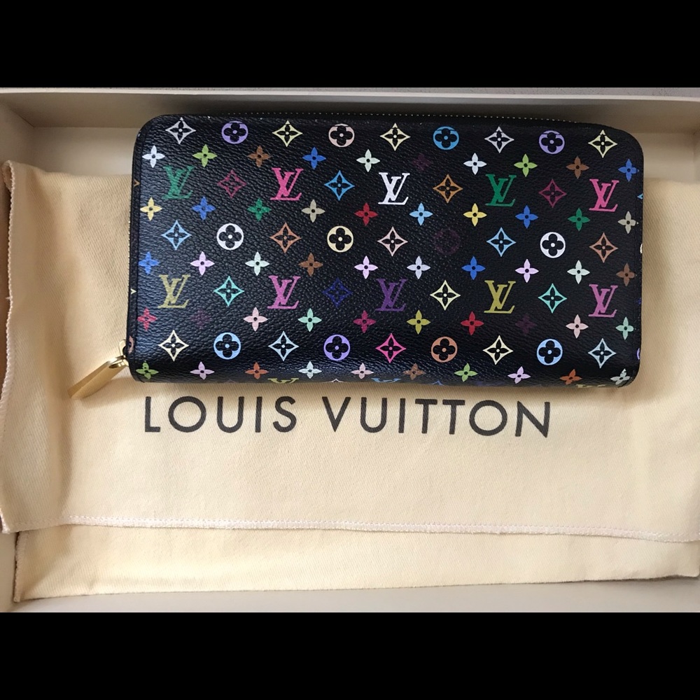 Louis Vuitton Greta Multicolore Noir zippy wallet